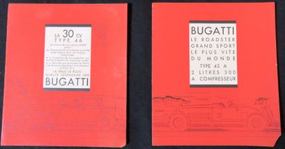 BUGATTI  Catalogues BUGATTI: la 30cv type 46 et le roadster 43 A.