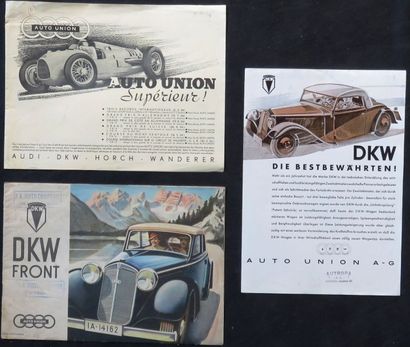 AUTO UNION DKW  Catalogues des 2 marques: auto union 1935; DKW 1935; DKW Front 1...