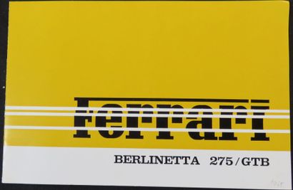 FERRARI  Catalogue de la Berlinette 275 GTB