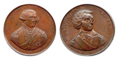 null Deux médailles en bronze 1797 et 1799 (Thomas Wyon): Battle of Camperdown Admiral...