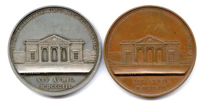 null Deux médailles un exemplaire en argent Rare (423 ex.) et un exemplaire en bronze...