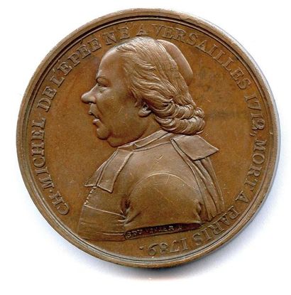 null Deux médailles en bronze 1805 : Le Pape visite la Monnaie de Paris (Droz) Ø...
