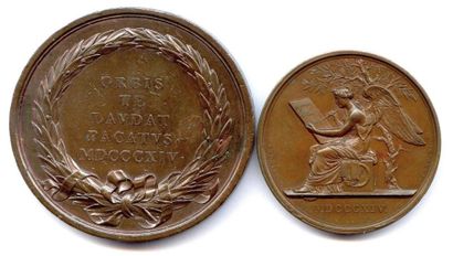 null Deux médailles en bronze 1814 : Séjour d'Alexandre Ier de Russie à Paris (Andrieu)...