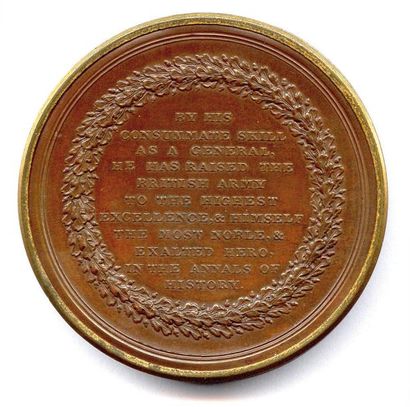 null Wellington Victoires britanniques Boîte médaille en bronze cerclée de laiton...