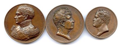 Trois médailles en bronze : Souvenir du Maréchal...