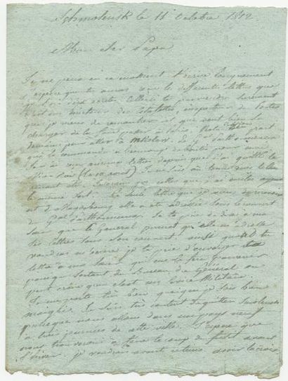CAMBRONNE (Pierre-Jacques-Étienne) Lettre autographe signée à un colonel. S.l., 11...