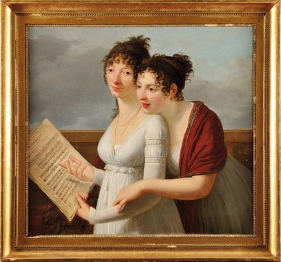 Robert Jacques François LEFEVRE (Bayeux 1755 - Paris 1830) «Portrait de deux soeurs...