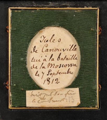 Ecole française du début du XIXè siècle, vers 1810 «Le Capitaine Jules de Canouville,...