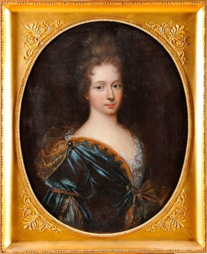 Ecole Française du XVIIIème siècle Portrait d'Elisabeth de Portal. Huile sur toile...