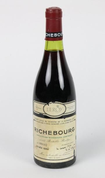 null RICHEBOURG 1986 1 bouteille (bon niveau, étiquette et capsule déchirées)