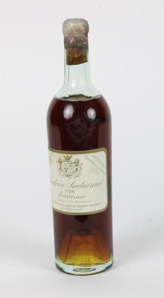 null CHÂTEAU SUDUIRAUT 1928 1er cru Sauternes 1 bouteille (haute épaule, millésime...
