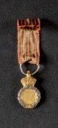 null Médaille de Sainte-Hélène, instituée en 1857. Miniature. En bronze argenté et...
