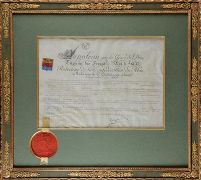 Lettres patentes Brevet de chevalier de l'Empire...