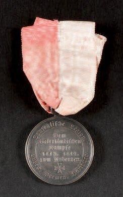  Villes Hanséatiques (États allemands) Médaille commemorative des campagnes de 1813...