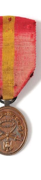 null Médaille de Bailen, créée en 1808. Modèle pour hommes de troupe. En cuivre,...