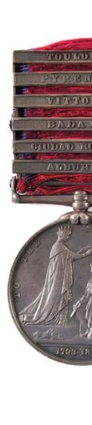  Military général service medal (1793-1814), instituée en 1849. Médaille par Wyon....