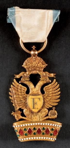 null Ordre de la Couronne de Fer, institué en 1805, modifié en 1815. Insigne de chevalier...