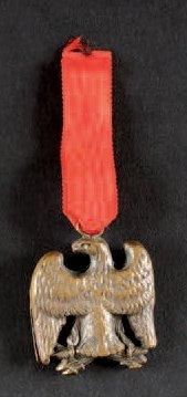 null Insigne de vétéran de la Grande armée, En bronze argenté. Fin ruban de Légion...