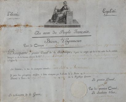 null Sabre d'Honneur de sous-officier d'infanterie au modèle de l?an IX dit «Briquet»,...