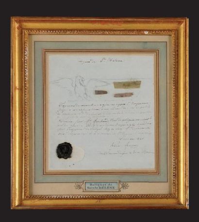 null Reliques de Sainte-Hélène a) Fragment de cercueil de l'empereur Napoléon Ier....
