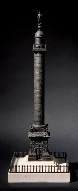 «La colonne Vendôme» Réduction en bronze...