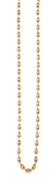 null COLLIER en or jaune à maille dite « grain de café». Poids brut: 31,8 g Longueur:...