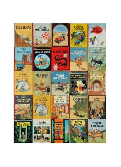 HERGÉ (1907-1983) Les Aventures de Tintin. L'Ile noire 1947 Edition de 1947 avec...
