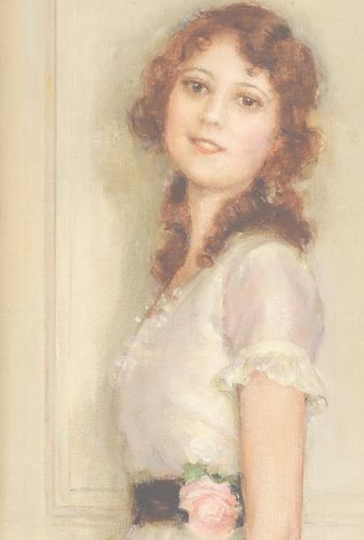 Jules Alexis MUENIER (1863-1942) Jeunesse Huile sur toile (sur sa toile d'origine)...