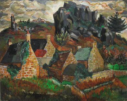 Michel PATRIX (1917-1973) Bréhat, Roch Losquet Huile sur toile Signée en bas à gauche,...
