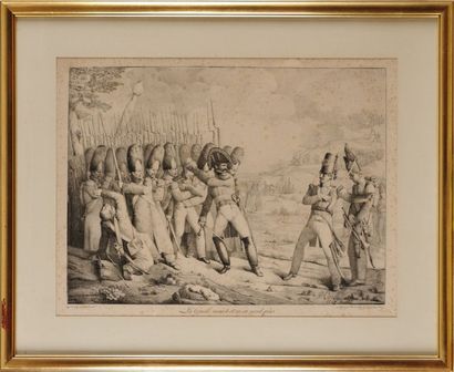 null UNE LITHOGRAPHIE : - LASSUS, d'après. «La Garde meurt, mais ne se rend pas !»...