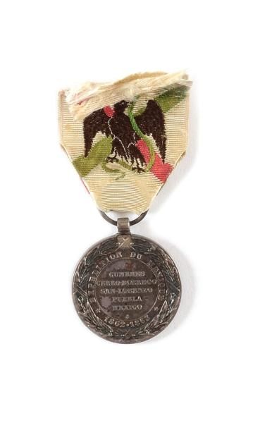 France MEDAILLE DE L'EXPEDITION DU MEXIQUE (1862-1863) Médaille en argent par Barre....