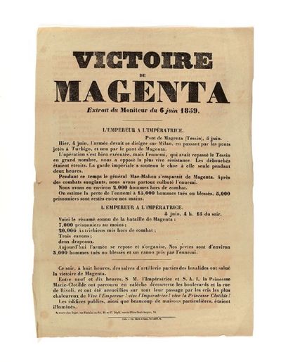 null SECOND EMPIRE. - PLACARDS et divers. - Ensemble de 9 pièces. - [BONAPARTE (Pierre-Napoléon)...