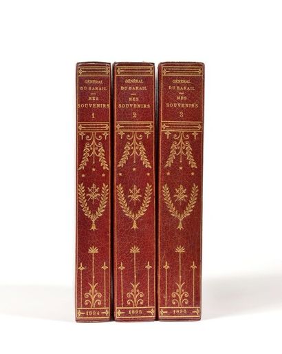 DU BARAIL Général Mes souvenirs. (1820-1879). Paris, Plon-Nourrit, 1894-1896; 3 vol....