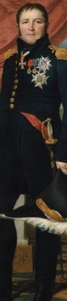 Jean Pierre Menuisier (né en 1783). Ecole d'Isabey «Le Général Comte Gérard en buste,...