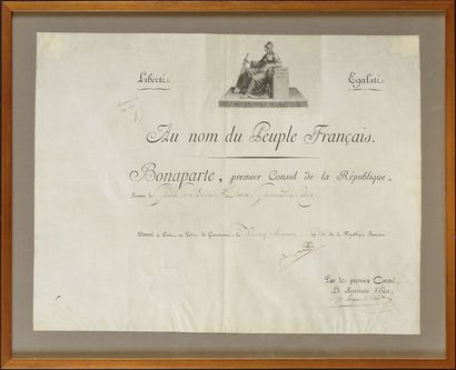 null Rare brevet de nomination comme Gouverneur du Palais du Général de Brigade Duroc....