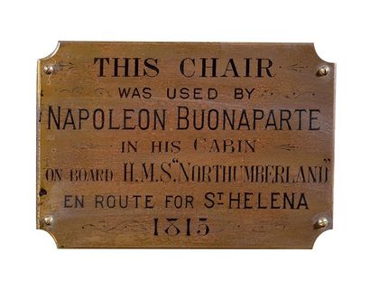 null Fauteuil qui aurait été utilisé par l'Empereur Napoléon Ier dans sa cabine à...