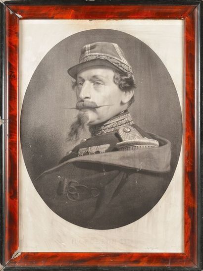 Yvon, d'après «L'Empereur Napoléon III en buste, durant la Campagne d'Italie.» Lithographie...