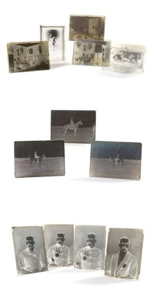 Prince Victor Ensemble de 12 plaques photographiques...
