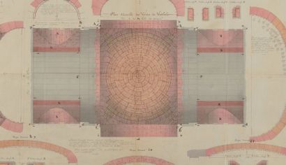 null Deux plans du Louvre: - Plan du «Grand escalier du Louvre» au «rez de chaussé»...