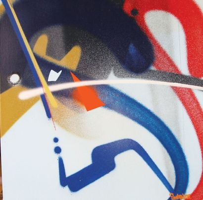 SMASH 137 (né en 1979) Smurf #3, 2012 Peinture en aérosol sur toile Signé en bas...