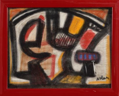 Jean-Michel Atlan (1913-1960) Abstraction Pastel Signé en bas à droite 24,5 x 31...