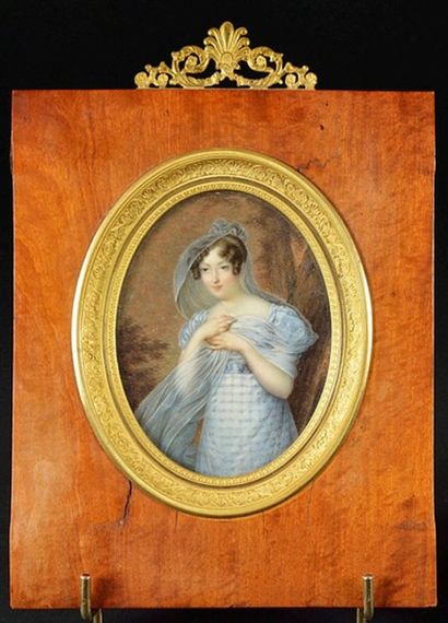 Louis-François AUBRY (1767-1851) Portrait présumé de Mademoiselle Marie-Rose MAISTRE...