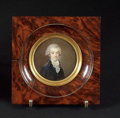 Jean-Baptiste LEMORT (Actif vers 1787-1795) Portrait d'un homme de qualité, en buste...