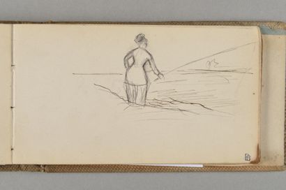 Pierre Bonnard, 1867-1947 Carnet de 1879-1881 Carnet à couverture de toile beige...