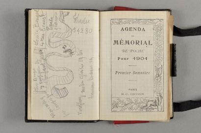 Pierre Bonnard, 1867-1947 Agenda de 1901 Agenda ou mémorial de poche pour 1901 divisé...