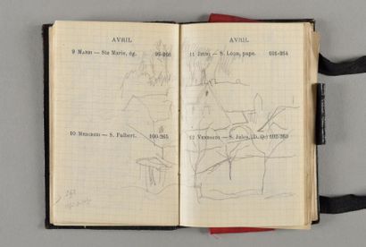 Pierre Bonnard, 1867-1947 Agenda de 1901 Agenda ou mémorial de poche pour 1901 divisé...