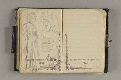 Pierre Bonnard, 1867-1947 Petit Agenda de 1906 Agenda à fermoir sous reliure de cuir...