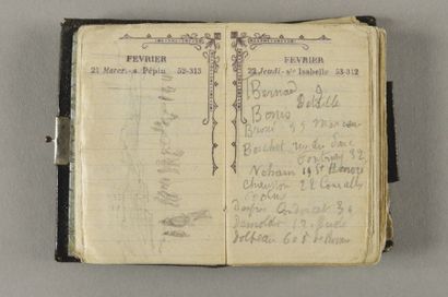 Pierre Bonnard, 1867-1947 Petit Agenda de 1906 Agenda à fermoir sous reliure de cuir...