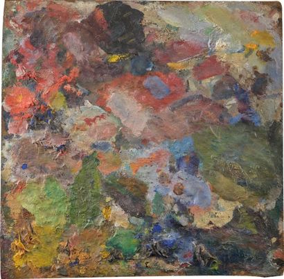 Pierre Bonnard, 1867-1947 Palette de l'artiste Peinture et bois 26,5 x 27 cm Expositions...