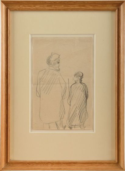 Pierre Bonnard, 1867-1947 Claude Terrasse et Franc-Nohain, vers 1900 Dessin à la...
